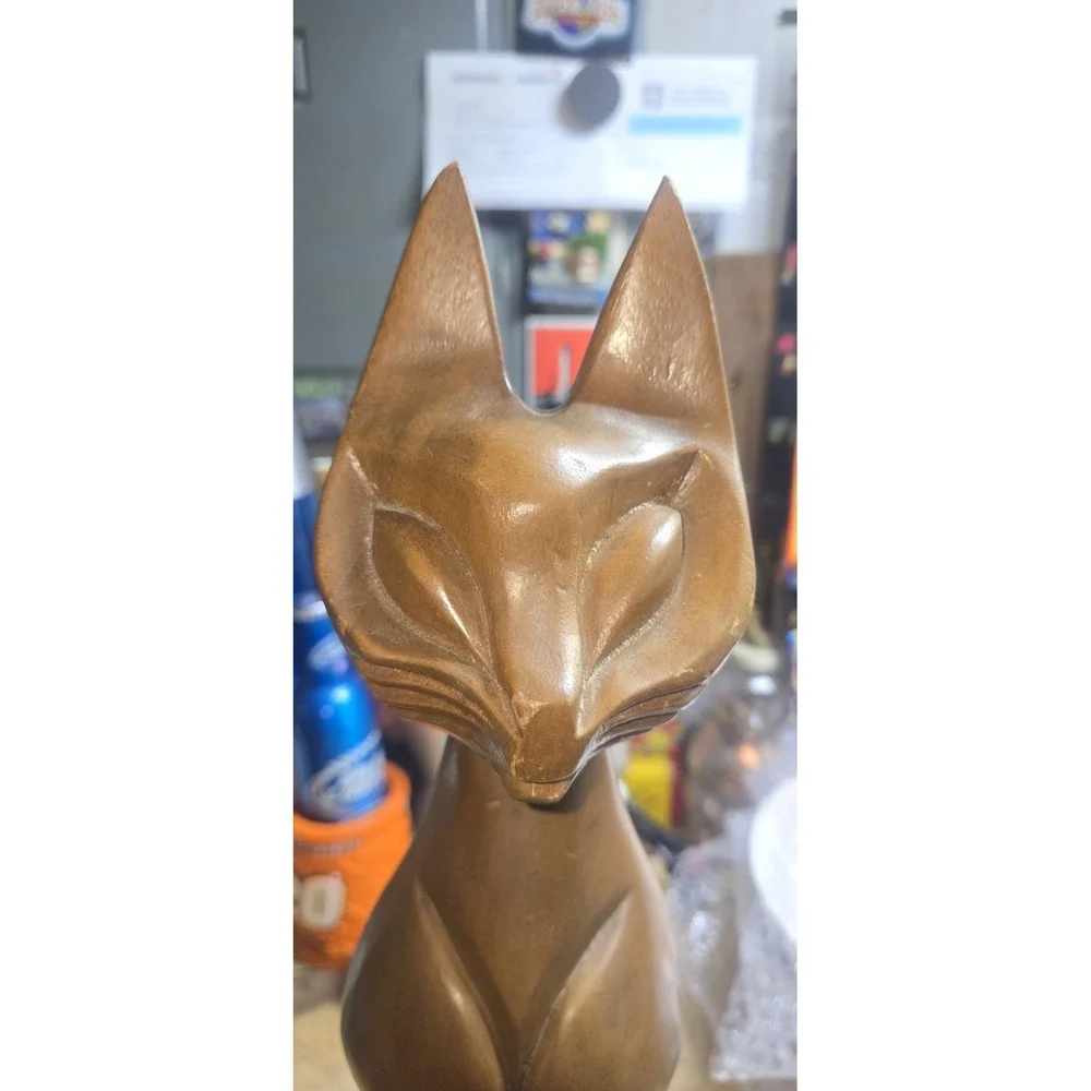 Vintage Tiki Figurine - Classic Tiki Cat - Wooden Figurine